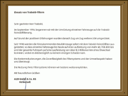 Aldi Helmstadt Fuhrpark 2006 - 8,5 Millionen Flottenkilometer ohne Ölwechsel seit 1994 - lesen!